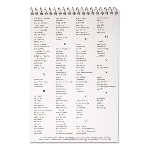 Image of Mead® Spell-Write Wirebound Steno Pad, Gregg Rule, Randomly Assorted Cover Colors, 80 White 6 X 9 Sheets