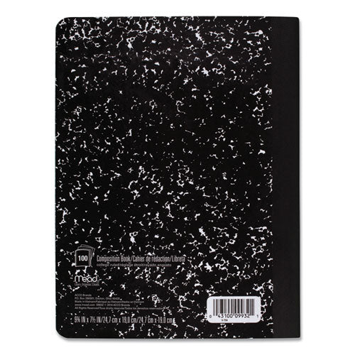 Image of Mead® Square Deal Composition Book, 3-Subject, Wide/Legal Rule, Black Cover, (100) 9.75 x 7.5 Sheets, 12/Pack