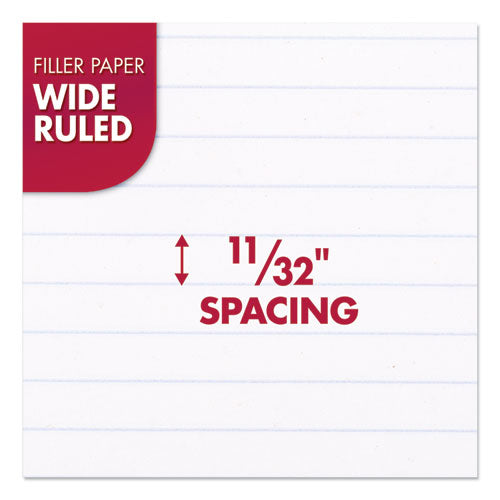 Image of Mead® Filler Paper, 3-Hole, 8 X 10.5, Wide/legal Rule, 200/pack