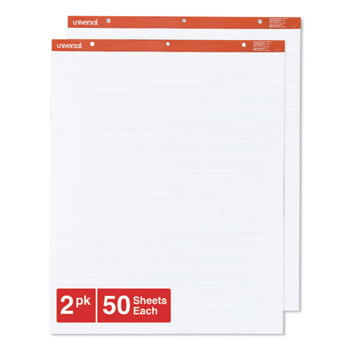 Image of Universal Easel Pads/Flip Charts, Presentation Format (1" Rule), 27 x 34, White, 50 Sheets, 2/Carton