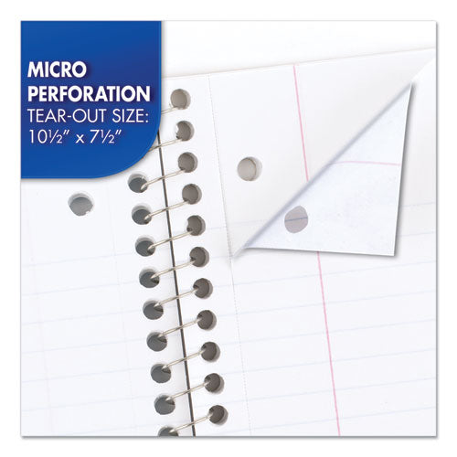 Image of Mead® Spiral Notebook, 1-Subject, Medium/College Rule, Assorted Cover Colors, (70) 10.5 x 8 Sheets, 6/Pack