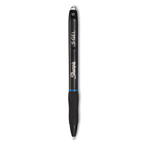 Image of Sharpie® S-Gel S-Gel High-Performance Gel Pen, Retractable, Bold 1 Mm, Blue Ink, Black Barrel, 36/pack