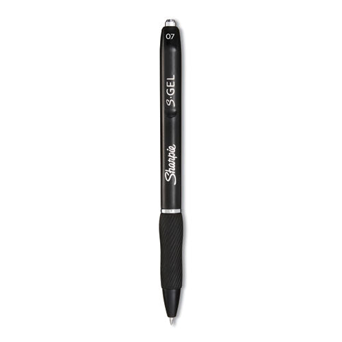 Image of Sharpie® S-Gel S-Gel High-Performance Gel Pen, Retractable, Medium 0.7 mm, Black Ink, Black Barrel, 36/Pack