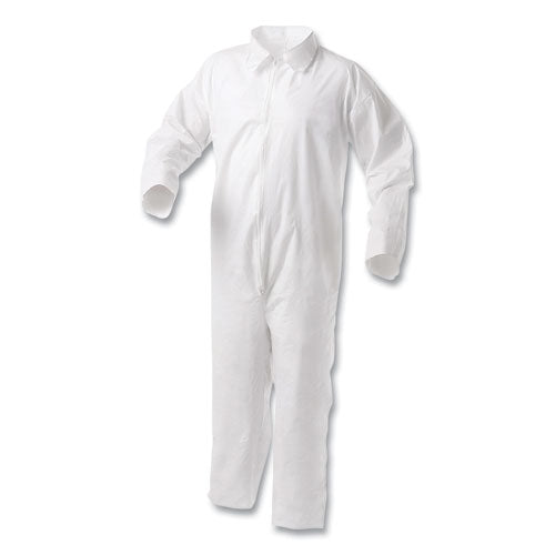 Image of KleenGuard A35 Liquid And Particle Protection Coveralls, Zipper Front, 2x-Large, White, 25/carton