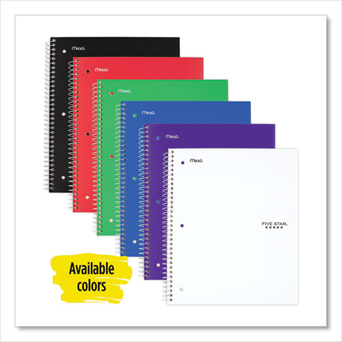 Image of Five Star® Wirebound Notebook, 1-Subject, Wide/Legal Rule, Randomly Assorted Cover Color, (100) 10.5 x 8 Sheets