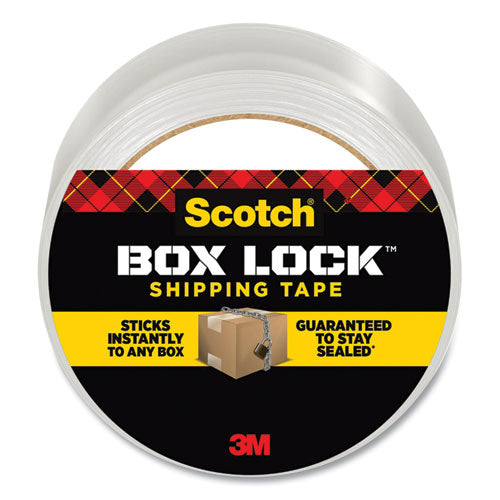 Image of Scotch® Box Lock Shipping Packaging Tape, 3" Core, 1.88" X 54.6 Yds, Clear