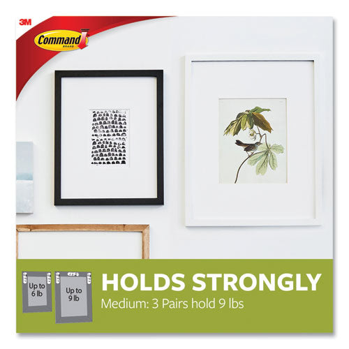 Image of Command Picture Hanging Strips, Removable, Holds Up To 3 Lbs Per Pair, Medium, 0.63 X 2.75, White, 22 Pairs/pack