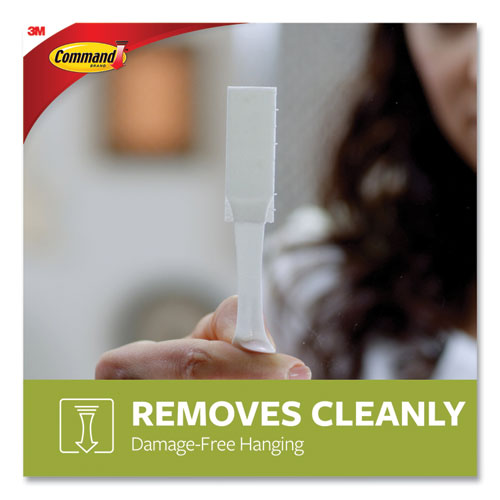 Image of Command Picture Hanging Strips, Removable, Holds Up To 3 Lbs Per Pair, Medium, 0.63 X 2.75, White, 22 Pairs/pack