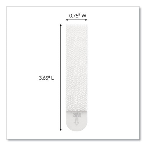 Image of Command Picture Hanging Strips, Removable, Holds Up to 4 lbs per Pair, Large, 0.63 x 3.63, White, 20 Pairs/Pack