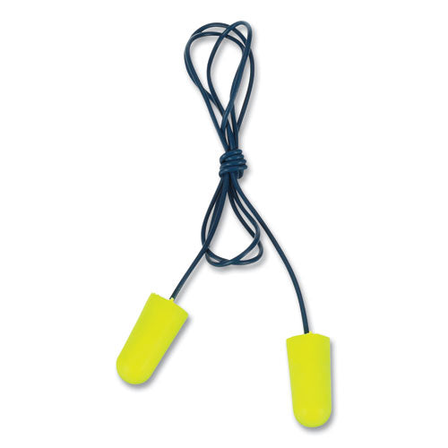 Image of 3M E-A-Rsoft Metal Detectable Soft Foam Earplugs, Corded, 32 Nrr, Poly Bag, 200 Pairs/box