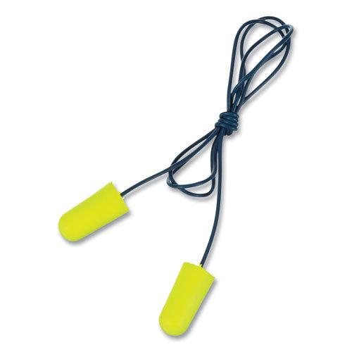 Image of 3M E-A-Rsoft Metal Detectable Soft Foam Earplugs, Corded, 32 Nrr, Poly Bag, 200 Pairs/box
