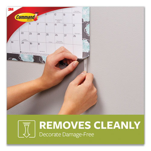Image of Command Poster Strips, Removable, Holds Up To 1 Lb Per Pair, Small, 0.63 X 1.75, White, 104/pack