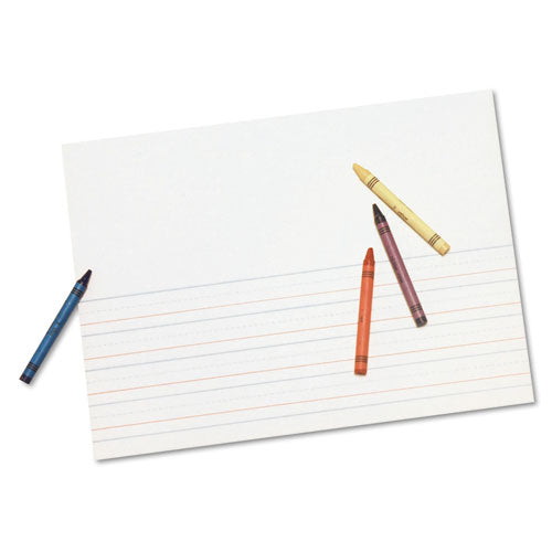 Image of Pacon® Multi-Program Picture Story Paper, 16 Lb, 5/8" Long Rule, One-Sided, 9 X 12, 500/pack