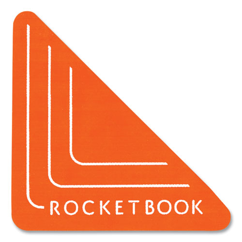 Image of Rocketbook Beacons Smart Stickers for Whiteboards, Reusable Triangles, 2.5" x 2.5", Fluorescent Orange, 4 Pieces