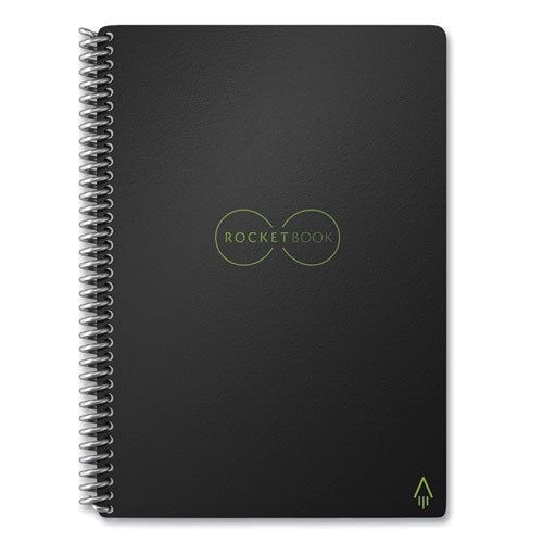 Image of Rocketbook Core Smart Notebook, Dotted Rule (4 sq/in), Black Cover, (18) 8.8 x 6 Sheets