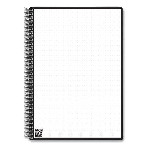 Image of Rocketbook Core Smart Notebook, Dotted Rule (4 sq/in), Black Cover, (18) 8.8 x 6 Sheets