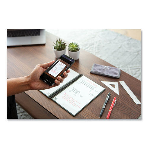 Image of Rocketbook Core Smart Notebook, Dotted Rule (4 sq/in), Black Cover, (18) 8.8 x 6 Sheets