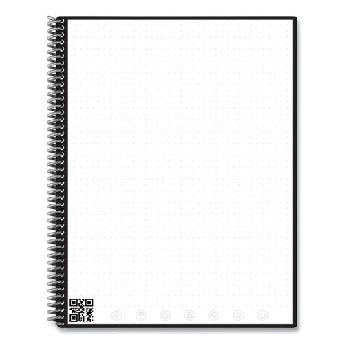 Image of Rocketbook Core Smart Notebook, Dotted Rule (4 sq/in), Black Cover, (16) 11 x 8.5 Sheets