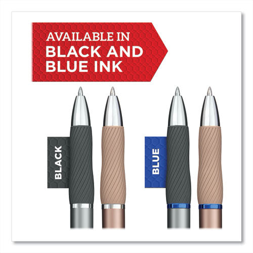 Image of Sharpie® S-Gel S-Gel Premium Metal Barrel Gel Pen, Retractable, Medium 0.7 Mm, Black Ink, Champagne Barrel, 2/pack
