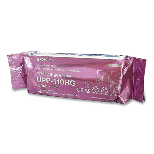 Image of Sony® High-Resolution Thermal Paper Roll, 4.33" X 59.06 Ft, White, 10/box