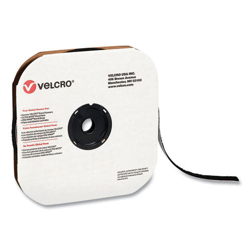 Image of VELCRO® Brand Sticky-Back Fasteners, Loop Side, 0.63" X 75 Ft, Black