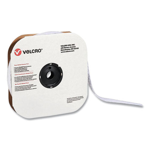 Image of VELCRO® Brand Sticky-Back Fasteners, Loop Side, 1" x 75 ft, White