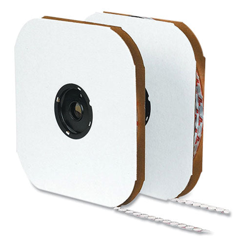 Image of VELCRO® Brand Sticky-Back Fasteners, Hook Side, 0.5" Dia, White, 1,440/pack