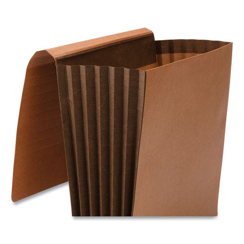 Image of Smead TUFF Expanding Wallets, 5.25" Expansion, 1 Section, Elastic Cord Closure, Letter Size, Redrope