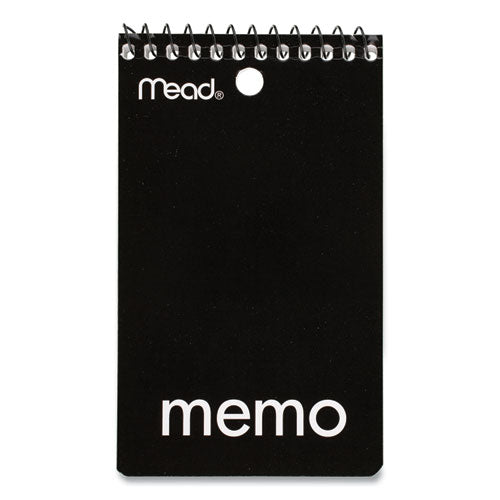 Image of Mead® Wirebound Memo Pad With Wall-Hanger Eyelet, Medium/college Rule, Randomly Assorted Cover Colors, 60 White 3 X 5 Sheets