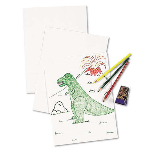 Image of Pacon® White Drawing Paper, 78 lb Text Weight, 9 x 12, Pure White, 500/Ream