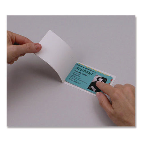 Image of Fellowes® Self-Adhesive Laminating Pouches, 5 Mil, 4.25" X 6.25", Gloss Clear, 5/pack