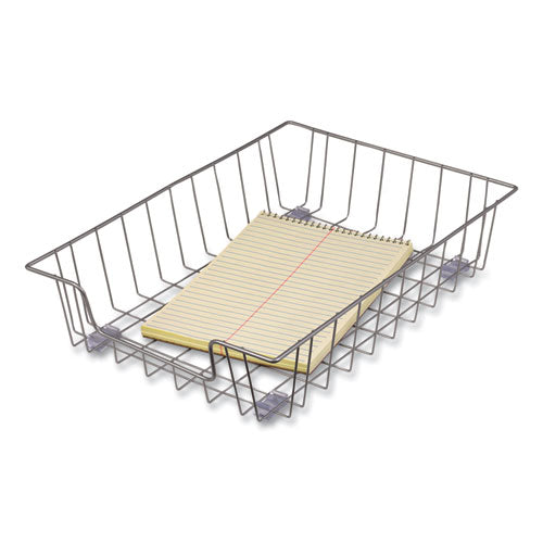 Image of Fellowes® Wire Desk Tray Organizer, 1 Section, Letter Size Files, 10" X 14.13" X 3", Silver