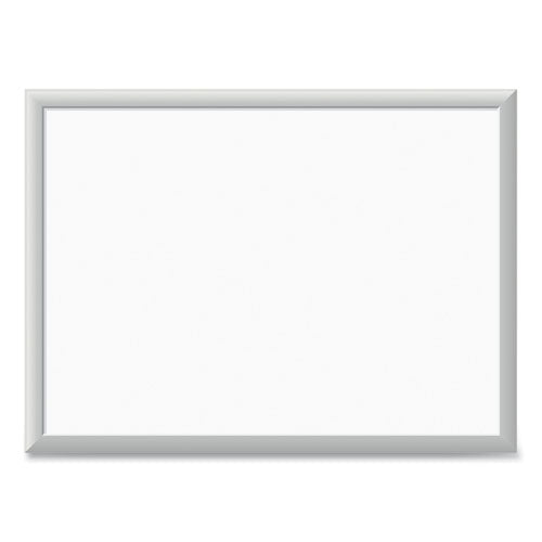 Image of U Brands Melamine Dry Erase Board, 24" x 18" (Actual Size: 23" x 17"), White Surface, Satin Aluminum Frame