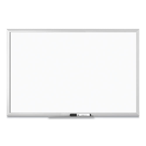 Image of U Brands Melamine Dry Erase Board, 36" x 24" (Actual Size: 35" x 23"), White Surface, Satin Aluminum Frame