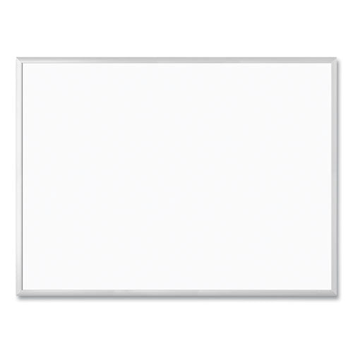 Image of U Brands Melamine Dry Erase Board, 48" x 36" (Actual Size: 47" x 35"), White Surface, Satin Aluminum Frame