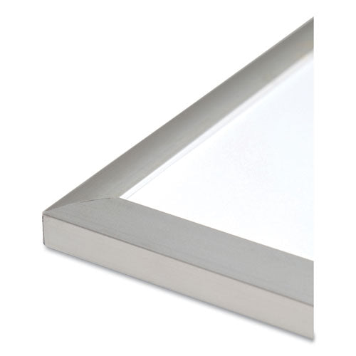 Image of U Brands Melamine Dry Erase Board, 48" x 36" (Actual Size: 47" x 35"), White Surface, Satin Aluminum Frame
