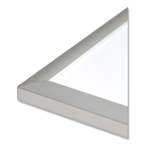 Image of U Brands Magnetic Dry Erase Board with Aluminum Frame, 48" x 36" (Actual Size: 47" x 35"), White Surface, Satin Aluminum Frame