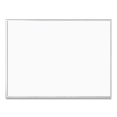 Image of U Brands Magnetic Dry Erase Board with Aluminum Frame, 48" x 36" (Actual Size: 47" x 35"), White Surface, Satin Aluminum Frame
