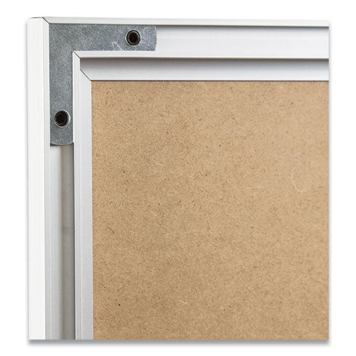 Image of U Brands Magnetic Dry Erase Board with Aluminum Frame, 48" x 36" (Actual Size: 47" x 35"), White Surface, Satin Aluminum Frame