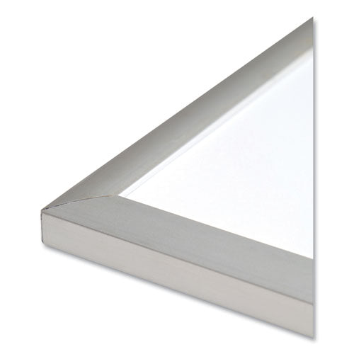 Image of U Brands Magnetic Dry Erase Board with Aluminum Frame, 72" x 48" (Actual Size: 70" x 47"), White Surface, Satin Aluminum Frame