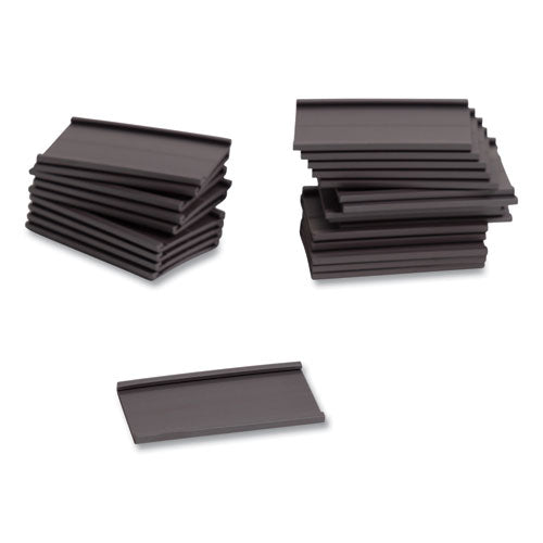 Image of U Brands Magnetic Card Holders, 2 X 1, Black, 25/pack