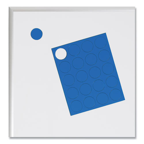 Image of U Brands Heavy-Duty Board Magnets, Circles, 0.75" Diameter, Blue, 20/Pack
