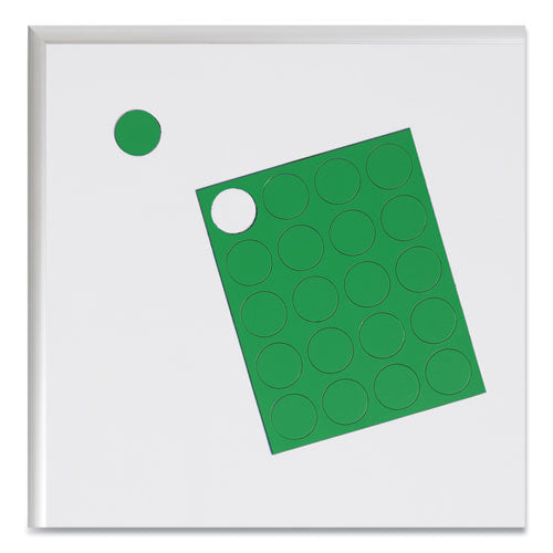 Image of U Brands Heavy-Duty Board Magnets, Circles, 0.75" Diameter, Green, 20/Pack