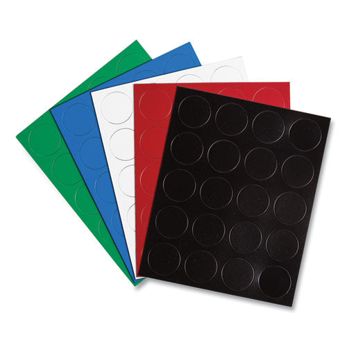 Image of U Brands Heavy-Duty Board Magnets, Circles, 0.75" Diameter, Red, 20/Pack