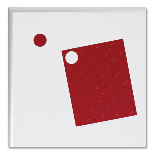 Image of U Brands Heavy-Duty Board Magnets, Circles, 0.75" Diameter, Red, 20/Pack