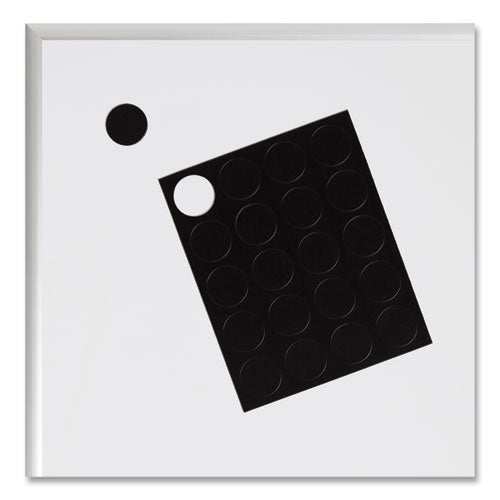 Image of U Brands Heavy-Duty Board Magnets, Circles, 0.75" Diameter, Black, 20/Pack