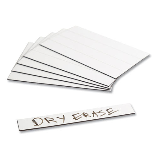 Image of U Brands Dry Erase Magnetic Tape Strips, 6" X 0.88", White, 25/pack