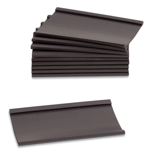 Image of U Brands Magnetic Card Holders, 3 X 1.75, Black, 10/pack