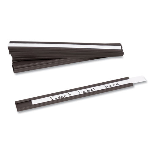 Image of U Brands Magnetic Card Holders, 6 X 0.5, Black, 10/pack