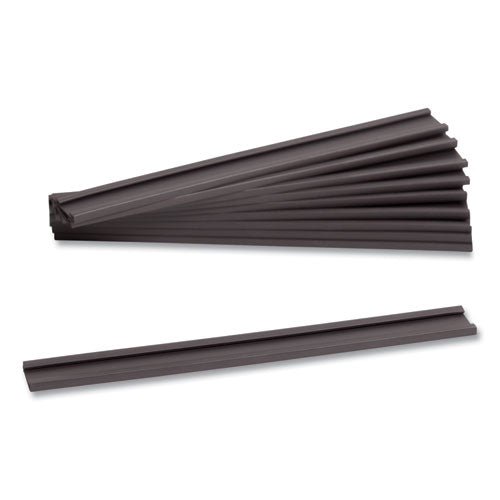 Image of U Brands Magnetic Card Holders, 6 X 0.5, Black, 10/pack